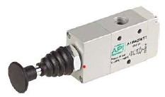 Distributeur commande manuelle bistable série A1-3/2 NF à tirer 1/4" A1MA232TT