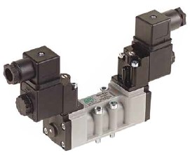 Distributeur à commande électrique ISO 5599/1 pilotage CNOMO - 5/2 bistable ISO1E51
