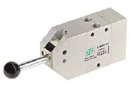 Distributeur commande musculaire série A1 - 1/8" -  5/3 centre ouvert monostable type A1MA171LT